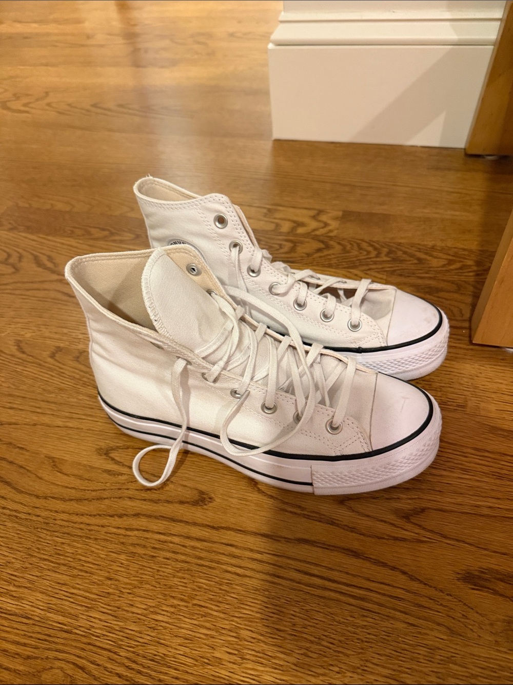 Classic High-Top Canvas Sneakers - White